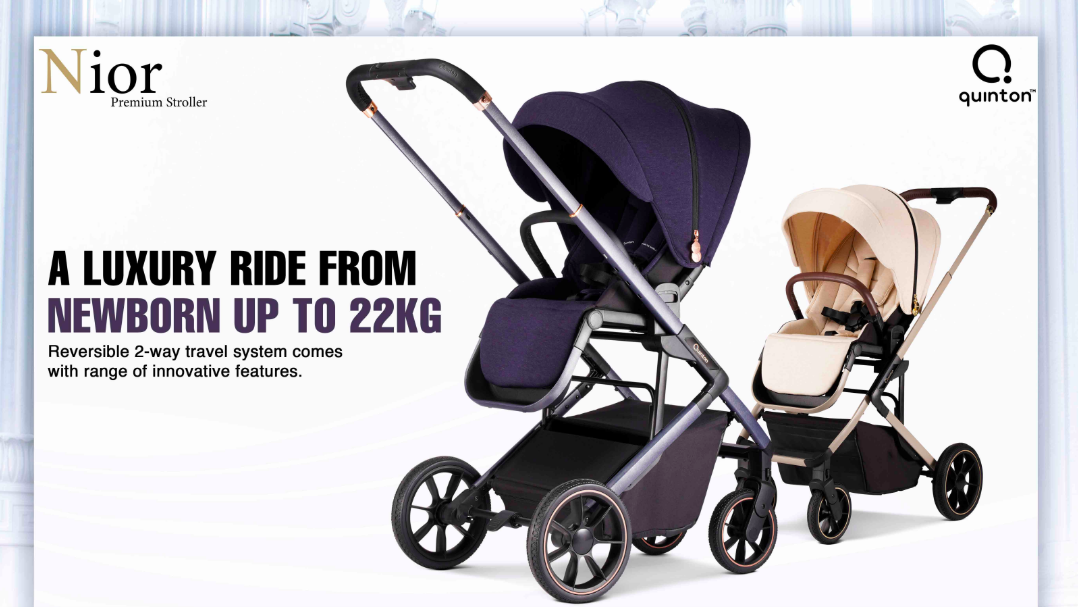 quinton nior premium baby stroller 2 way reversible baby stroller 宝宝手推车